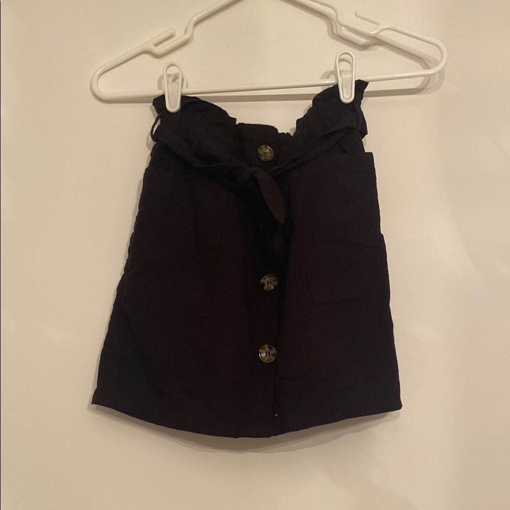 Elegant Black Button-Down Skirt